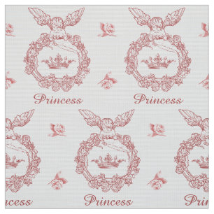 Tissu Princesse gravée par cru Crown avec l'ange