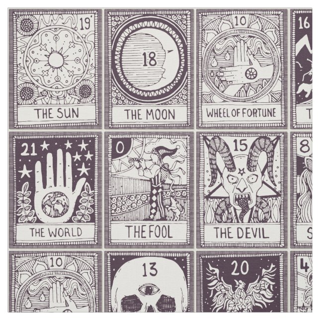 tissu principal arcana tarot plum (Échantillon)