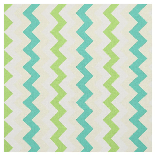 Tissu Printemps Sunshine Chevron Motif Turquoise vert ja (Échantillon)