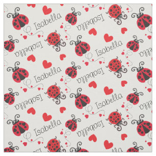 Tissu Profil de nom fait sur commande noir rouge de