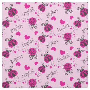 Tissu Profil de nom fait sur commande rose rouge de
