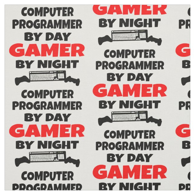Tissu Programmeur Ordinateur aime jouer aux jeux vidéo (Échantillon)