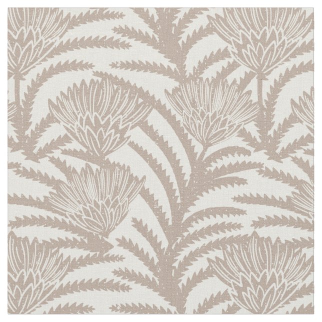 Tissu Protea grandes fleurs édition désert (Fermer)