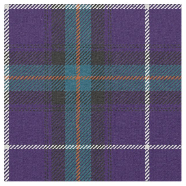 Tissu Prune pourpre, sarcelle d'hiver, plaid (Fermer)