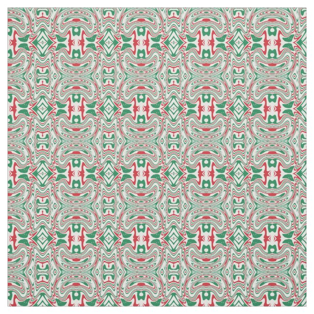 Tissu Psychedelic Retro Bold Super Motif de Noël (Échantillon)