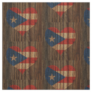 Tissu Puerto+Coeur de drapeau de Rico sur le thème en