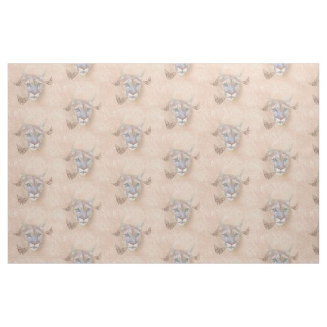 Tissu Puma et papillons (Fat Quarter)