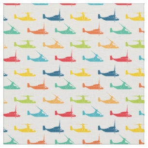 Tissu Punchy Primaries V-22 Osprey Motif