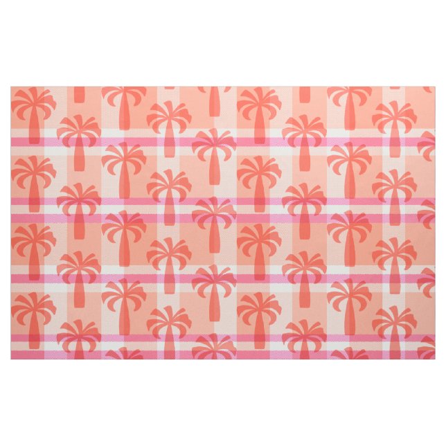 Tissu Pupule Hawaiian Vintage Palm Tree Plaid (Fat Quarter)