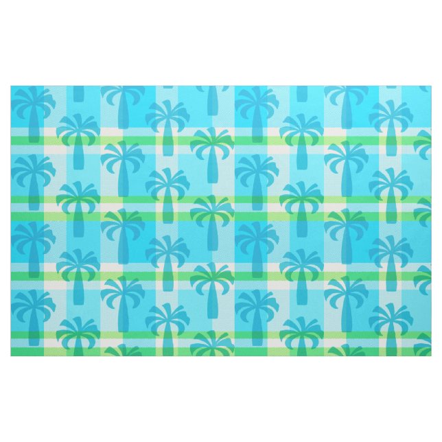 Tissu Pupule Hawaiian Vintage Palm Tree Plaid (Fat Quarter)