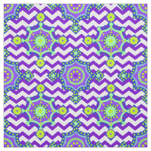 Tissu Purple Bright Boho Chevron   Couleurs du carnaval