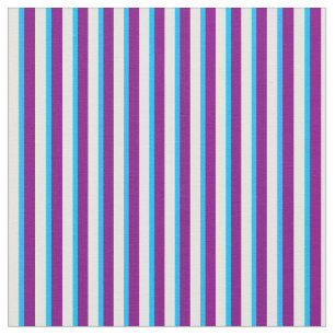Tissu Purple, Deep Sky Blue et Mint Cream Motif
