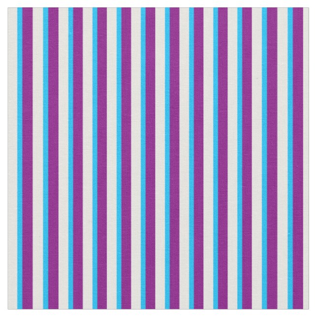 Tissu Purple, Deep Sky Blue et Mint Cream Motif (Fermer)