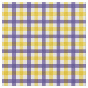 Tissu Purple et jaune clair En vichy plaid/ Tartan