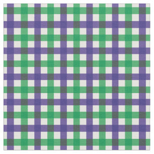 Tissu Purple et vert brillant En vichy plaid/ Tartan