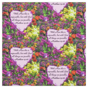 TISSU PURPLE FLORAL MATTHEW 19:26 PHOTO DESIGN