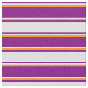 Tissu Purple, Lavande et rayures orange foncées