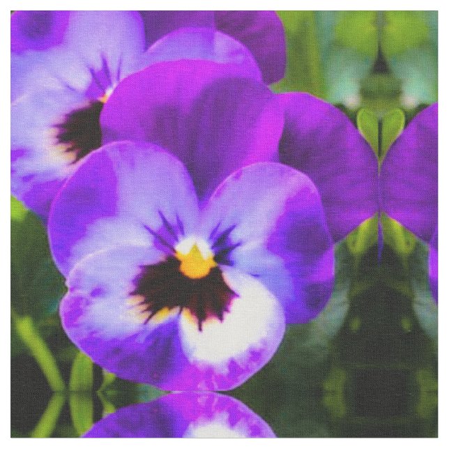 Tissu Purple Pansy (Fermer)