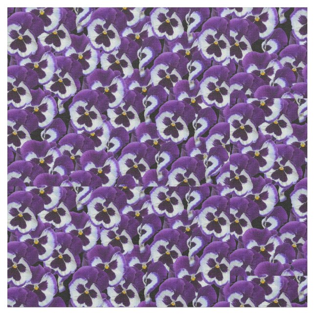 Tissu Purple Pany Bouquet (Fermer)