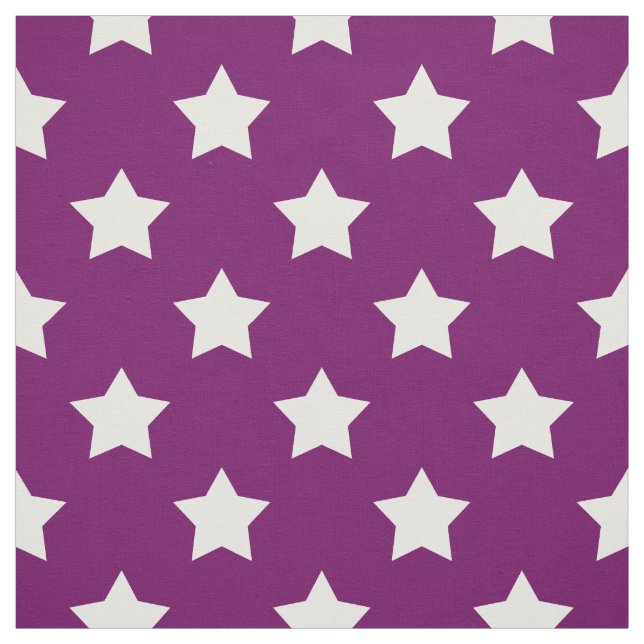 Tissu Purple White Stars Motif Textile décoratif (Échantillon)