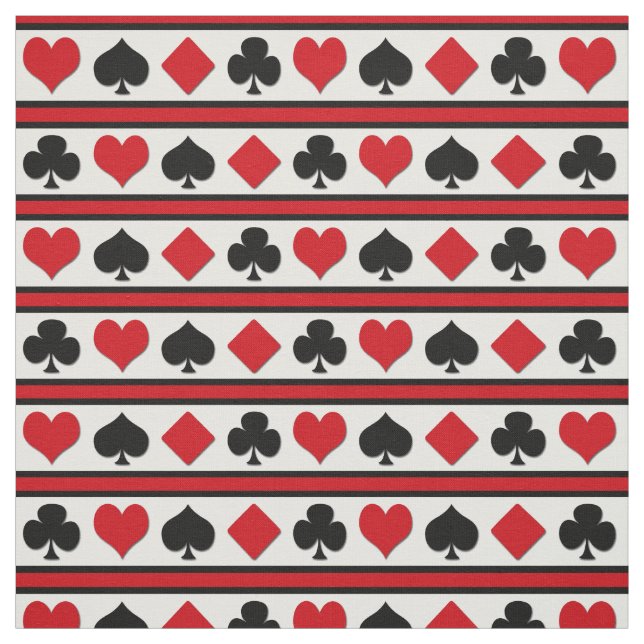 Tissu Quatre combinaisons de cartes (Échantillon)