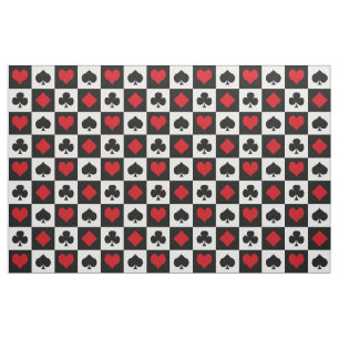 Tissu Quatre costumes de carte