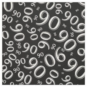 Tissu quatre-vingt-dixième Motif frais 90 noirs et