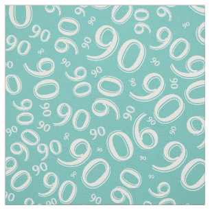 Tissu quatre-vingt-dixième Motif frais Teal de nombre e