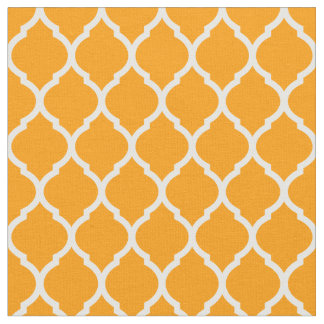 Tissu Quatrefoil marocain orange