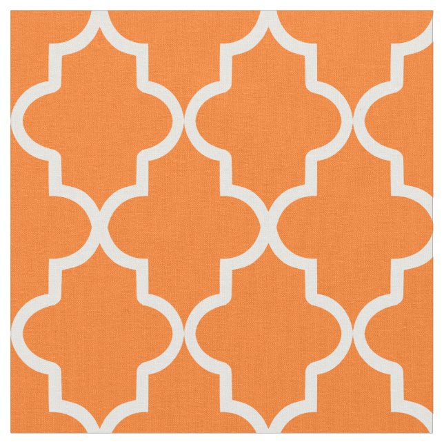 Tissu Quatrefoil marocain orange (Fermer)