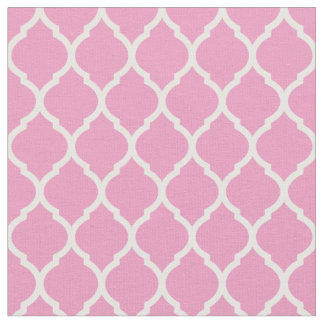 Tissu Quatrefoil marocain rose