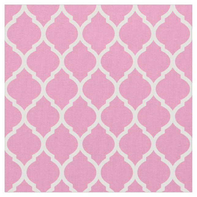 Tissu Quatrefoil marocain rose (Fermer)