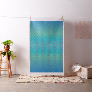 Tissu Quatrefoil Ombre Blue