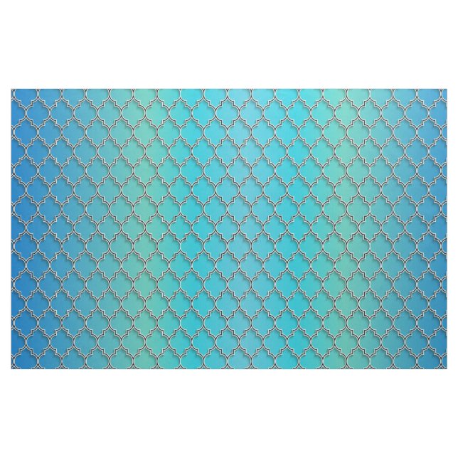 Tissu Quatrefoil Ombre Blue (Yard)