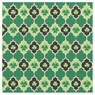 Tissu Quatrefoil Shamrock irlandais