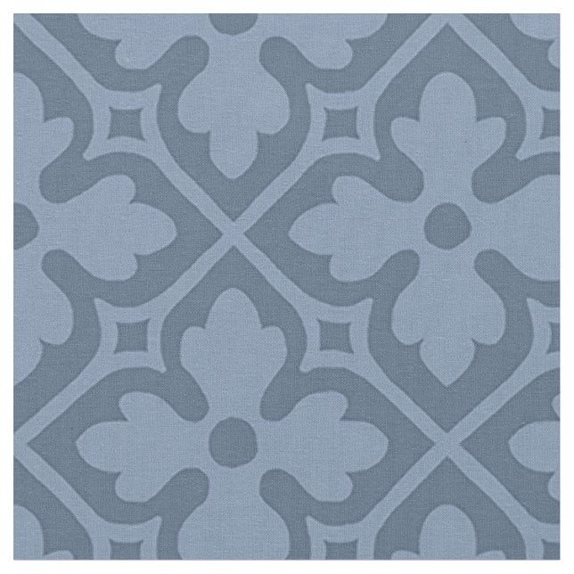 Tissu Quatrefoils gothiques, bleu ardoise (Fermer)