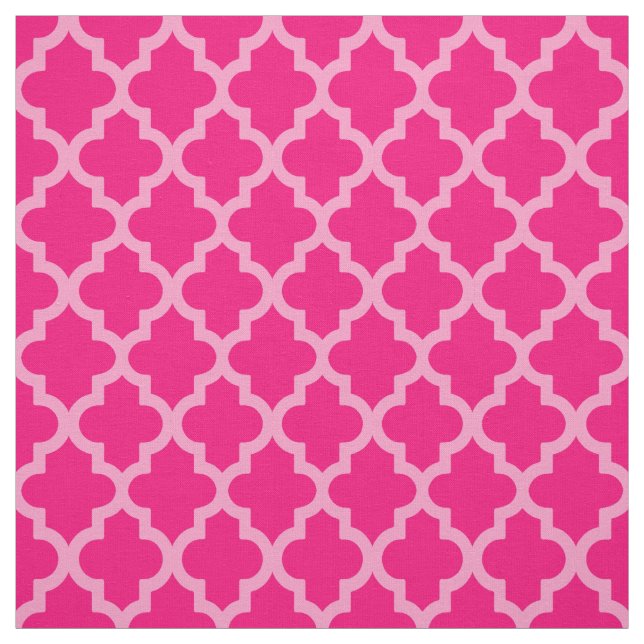 Tissu Quatrefol des humeurs marocaines roses (Échantillon)