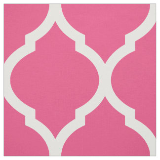 Tissu Quatrefol marocain rose chaud Grande échelle