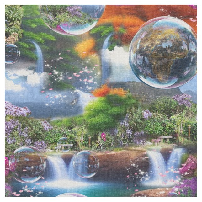 Tissu Quel monde merveilleux dans lequel je vis (Fermer)