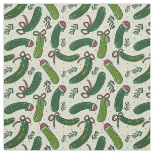 Tissu Quirky Festive Pickles de Noël Motif