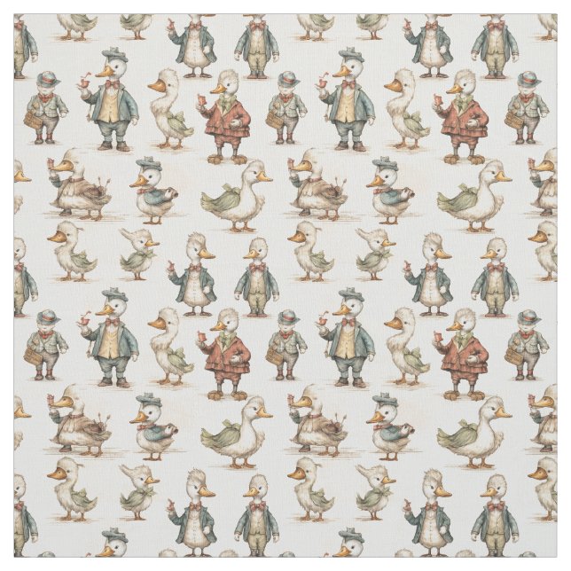Tissu Quirky Quackers : Whimsy Duck (Échantillon)