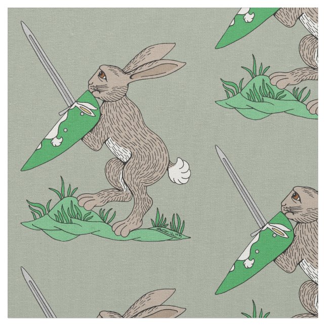 Tissu Rabbit de guerrier médiéval (Fermer)