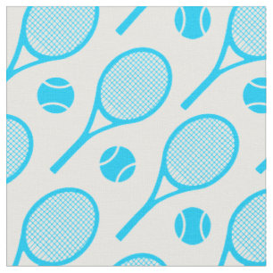 Tissu Rackets de tennis bleus - personnaliser "carrelage