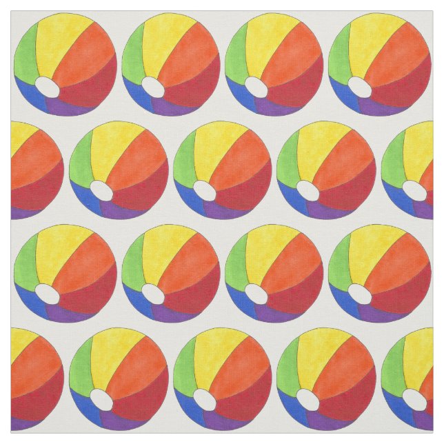 Tissu Rainbow Beach Ball Balls Beachball Summer Fabric (Échantillon)