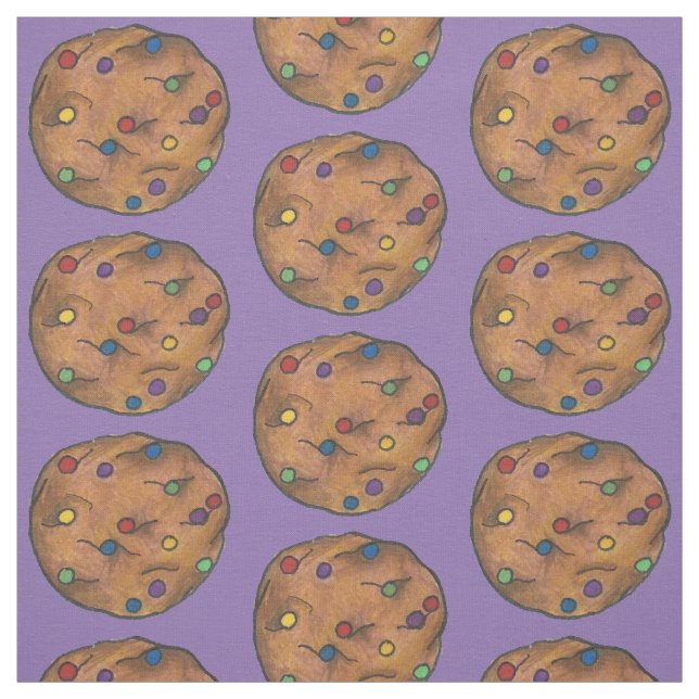 Tissu Rainbow Chocolate Chip Cookies Fabric (Échantillon)