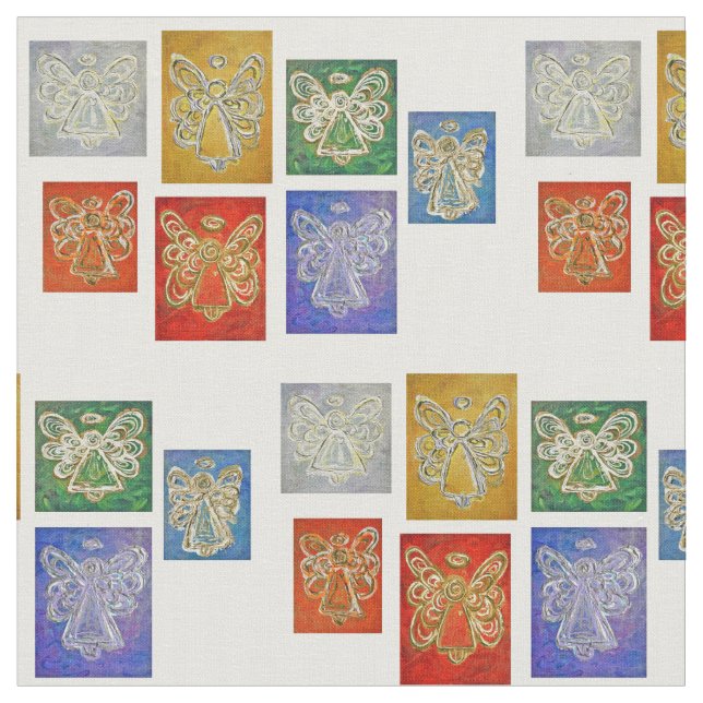 Tissu Rainbow Guardian Angels Art Fabric Material (Fermer)