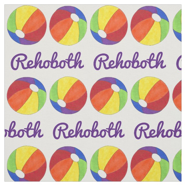 Tissu Rainbow LGBT Pride Rehoboth Beach DE Beach Ball (Échantillon)