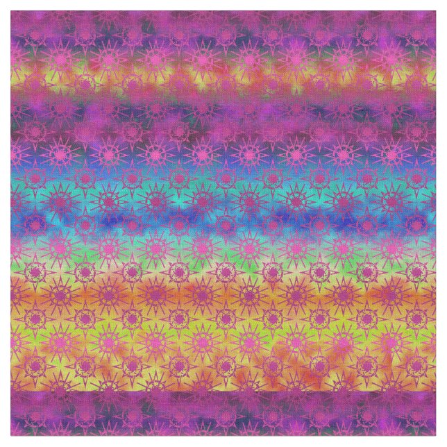 Tissu Rainbow Ombre Starburst | Style Boho (Fermer)