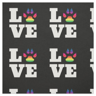 Tissu Rainbow paw