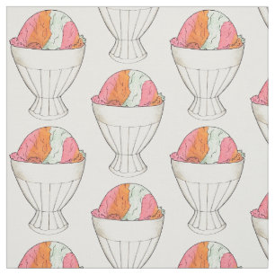 Tissu Rainbow Sherbet crème glacée Sorbet Dessert Scoop